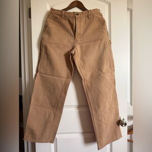 Carhartt MEN'S 5-POCKET PANT - RELAXED FIT - RUGGED FLEX® - CANVAS Khaki Pants